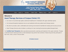 Tablet Screenshot of handtherapyservicescc.com